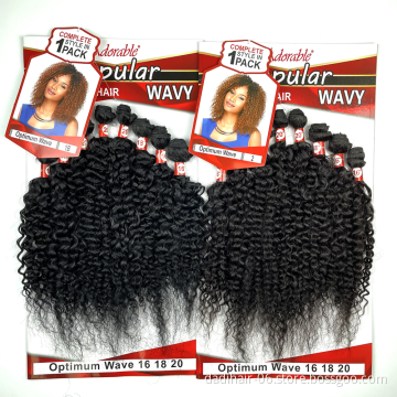 Adorable synthetic hair mix human hair , water wavec curly blend hair extension 8 bundles in a pack